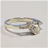 Image 2 : SILVER CUBIC ZIRCONIA RING (~SIZE 7