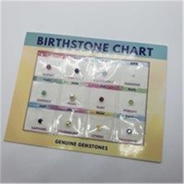 GENUINE BIRTHSTONE CHART