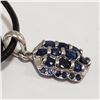 Image 2 : SILVER SAPPHIRE W/ CORD PENDANT