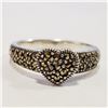 Image 2 : SILVER MARCASITE RING (~SIZE 8) (~WEIGHT 3.22G)