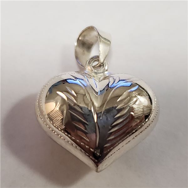 SILVER HEART PENDANT(~WEIGHT 3.21G)