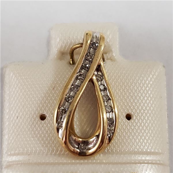 10K YELLOW GOLD DIAMOND(0.15CT) PENDANT