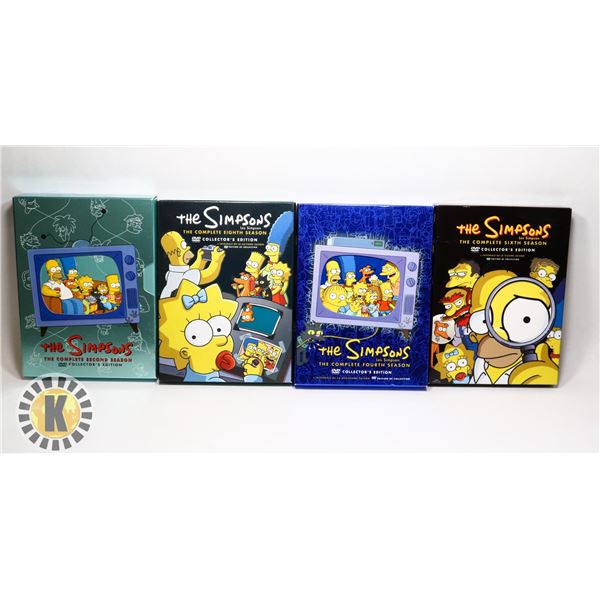 LOT OF 4 SIMPSONS SEASONS DVD