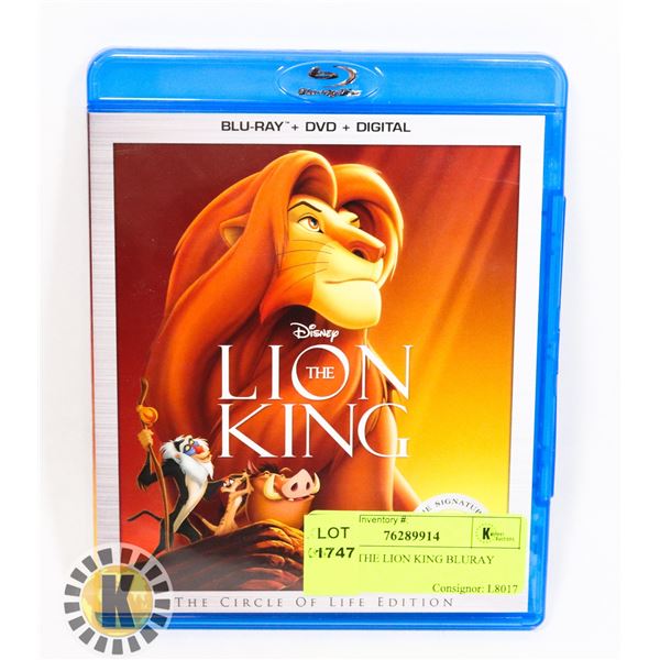 DISNEY THE LION KING BLURAY