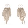 Image 1 : Chanel Silver CC Chain Dangle Earrings