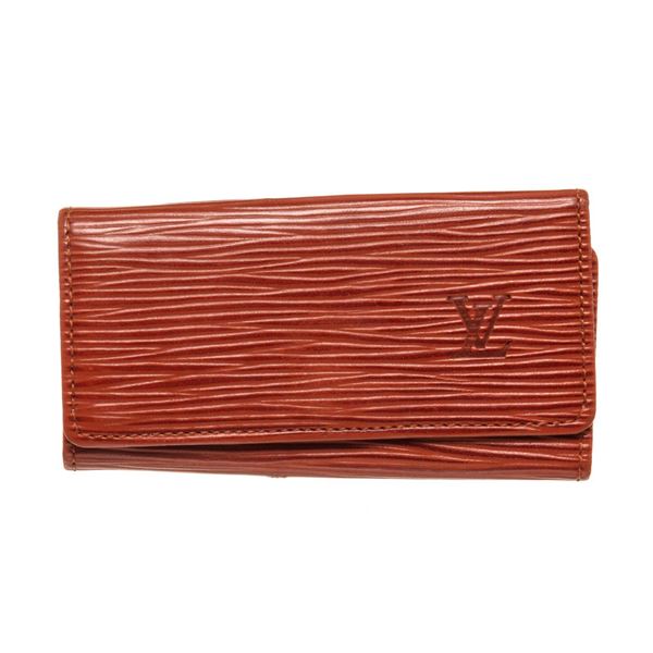 Louis Vuitton Red Epi Leather 4 Key Holder Wallet