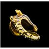 Image 3 : 18KT Yellow Gold Zebra Ring