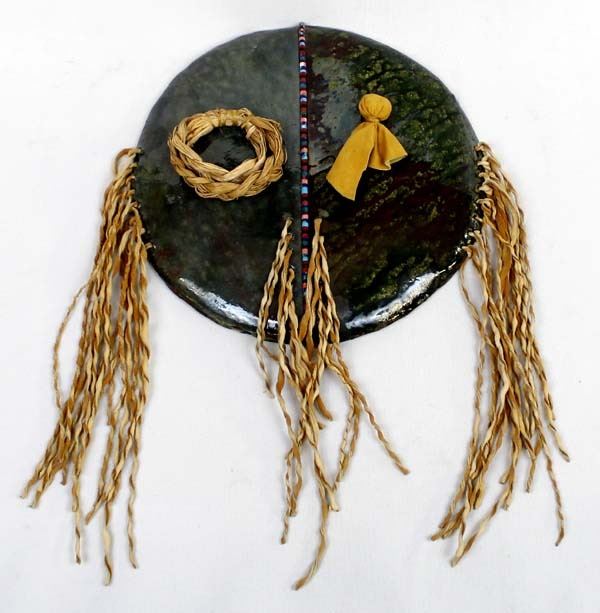 Pawnee Sioux Raku Shield by Austin Real Rider
