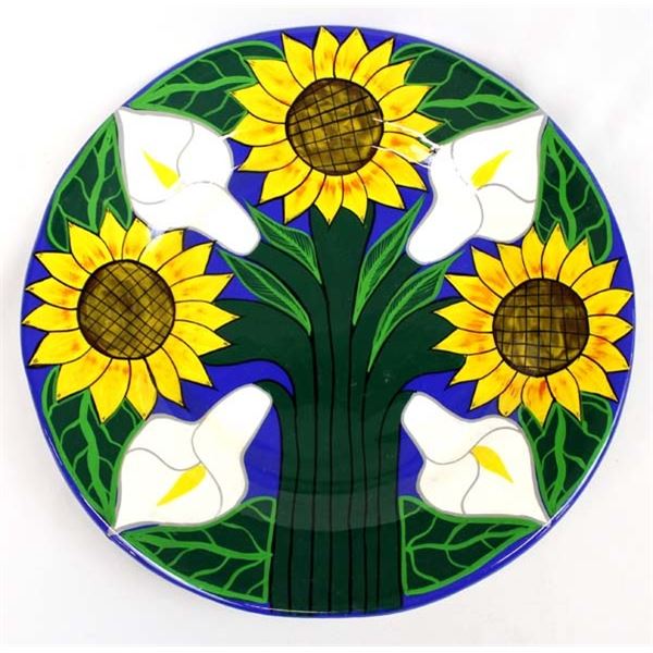 Large Mexican Glazed Pottery Platter