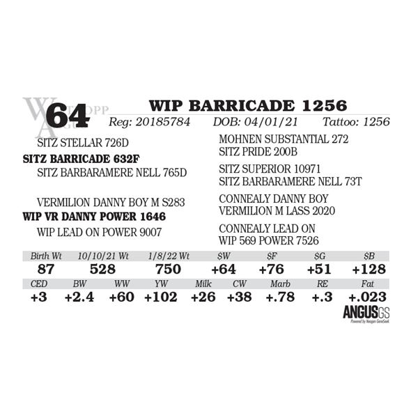 WIP BARRICADE 1256