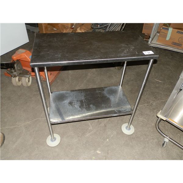 2 Stainless Steel Carts On Wheels