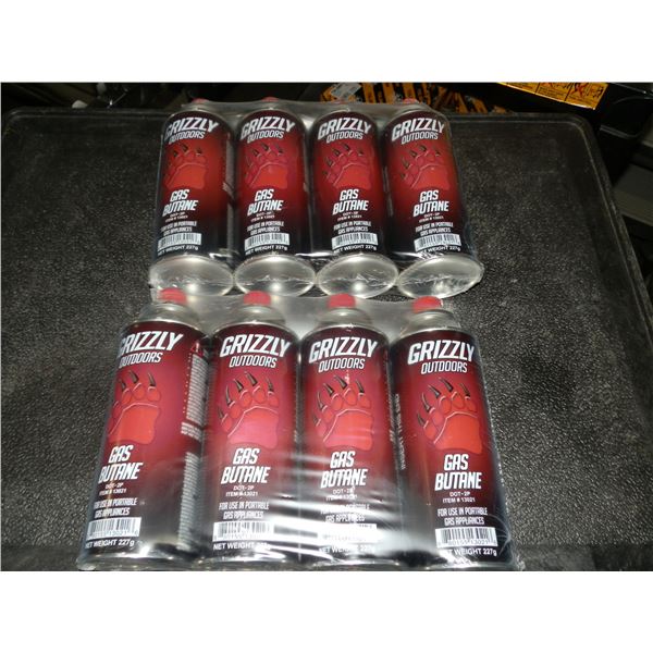 8 Cans Of Gas Butane For Portable Gas Appliances