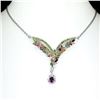 Image 1 : Natural Tourmaline Rhodolite Garnet Necklace