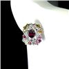 Image 2 : Natural Rhodolite Garnet Tourmaline Topaz Earrings