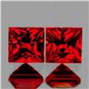 Image 1 : Natural AAA Princess Red Ruby Pair{Flawless-VVS}