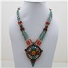 Image 1 : Tibet Natural Stone Tribal Queen Royal Necklace