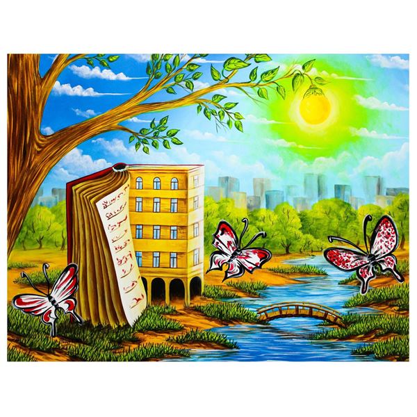 Eugene Poliarush- Original Oil on Canvas "Unique Building"