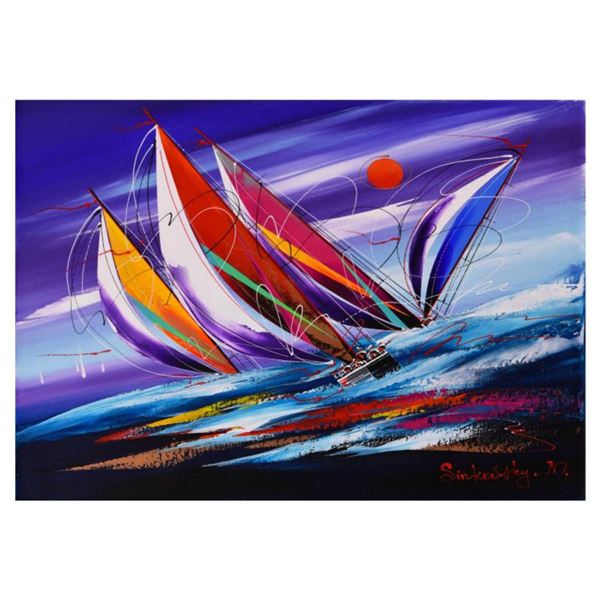 Natalia Sinkovsky, Original Acrylic Painting on Canvas, Hand Signed with Letter Authenticity.