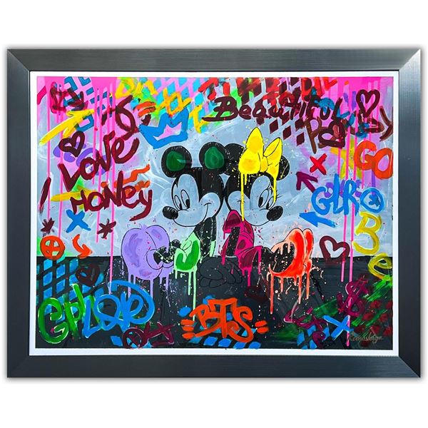 Nastya Rovenskaya- Original Mixed Media on Paper "Play Zone"