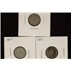 Image 1 : 3 SILVER SEATED LIBERTY DIMES 1853, 1855 & 1876