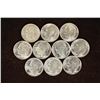 Image 1 : 10-ASSORTED 1940'S-1960'S BU SILVER ROSY DIMES