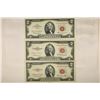 Image 1 : 3-$2 RED SEAL NOTES 1-1953, 1-1953-A & 1-1963