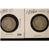 1895-O & 1895-S SILVER BARBER QUARTERS