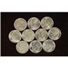 Image 1 : 10-ASSORTED 1950'S-1960'S SILVER ROOSEVELT DIMES
