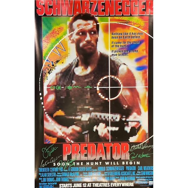 Signed Predator Movie Poster