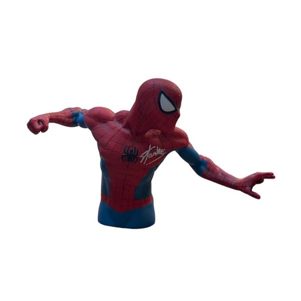 Signed Spiderman Stan Lee Piggy Bank  (PSA)