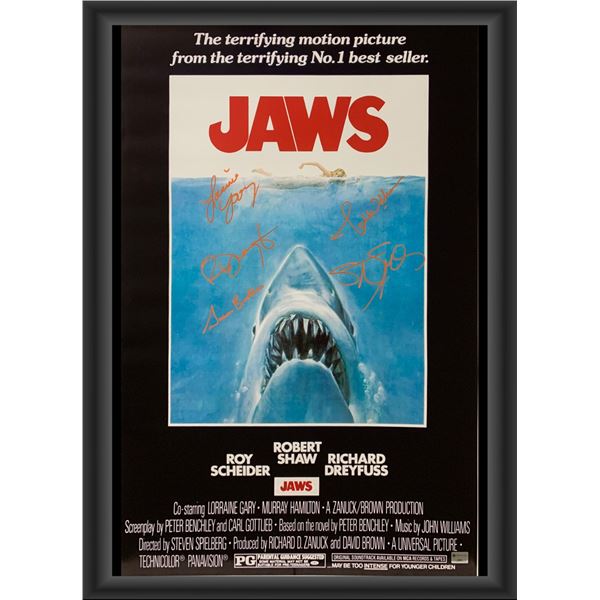 Signed Jaws Movie Poster