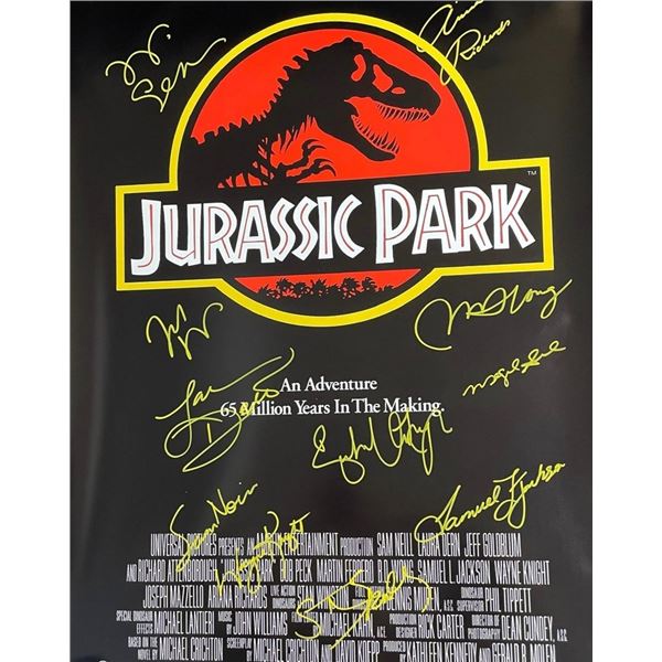Signed Jurassic Park Movie Poster