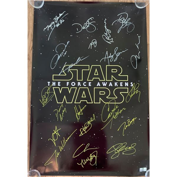 Signed Star Wars: The Force Awakens Movie Poster