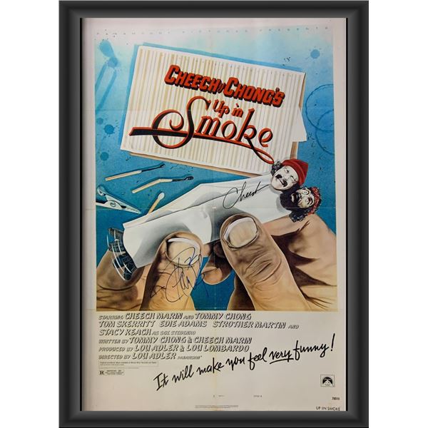 Signed & Framed Cheech and Chong's Up In Smoke Movie Poster
