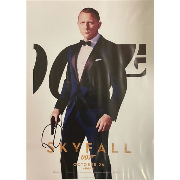 Signed James Bond Skyfall 007 Mini Movie Poster