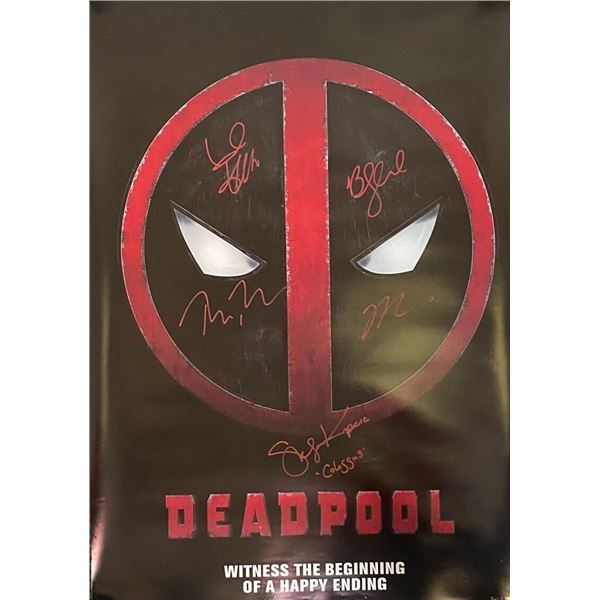 Signed Deadpool Witness The Beginning Movie poster