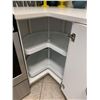 Image 6 : Showroom Display - White L Shape 12 Pce Kitchen cabinet Set measures 9ft x 10 ft includes Solid Surf