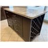 Image 4 : Showroom Display - Dark Maple 14 pce L shape Kitchen cabinet set measures 124" x 90"  with island - 