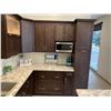 Image 6 : Showroom Display - Dark Maple 14 pce L shape Kitchen cabinet set measures 124" x 90"  with island - 