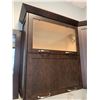 Image 9 : Showroom Display - Dark Maple 14 pce L shape Kitchen cabinet set measures 124" x 90"  with island - 