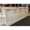 Image 1 : Showroom Display - White Cabinet Island with all internal accessories including racks, garbage/recyc