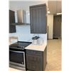Image 10 : Showroom Display Grey 12ft x 10 ft L Shape 15 pce Kitchen Cabinet Set with Island. includes Solid Su