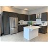 Image 2 : Showroom Display Grey 12ft x 10 ft L Shape 15 pce Kitchen Cabinet Set with Island. includes Solid Su