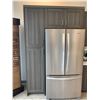 Image 5 : Showroom Display Grey 12ft x 10 ft L Shape 15 pce Kitchen Cabinet Set with Island. includes Solid Su