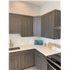Image 9 : Showroom Display Grey 12ft x 10 ft L Shape 15 pce Kitchen Cabinet Set with Island. includes Solid Su