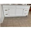 Image 1 : Showroom Display - White Double Sided Bathroom Vanity 66 Inch includes all hardware. SINKS AND TAPS 