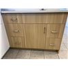 Image 1 : Showroom Display - Walnut Thermofoil  Bathroom Vanity Cabinet 45 "- includes all hardware. SINKS AND