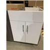 Image 3 : Display Model 24" Kitchen Base Cabinets lot of 2 grey and white sold as one lot