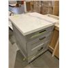Image 2 : Grey 3 Drawer 24" wide Cabinet with counter Top - display model