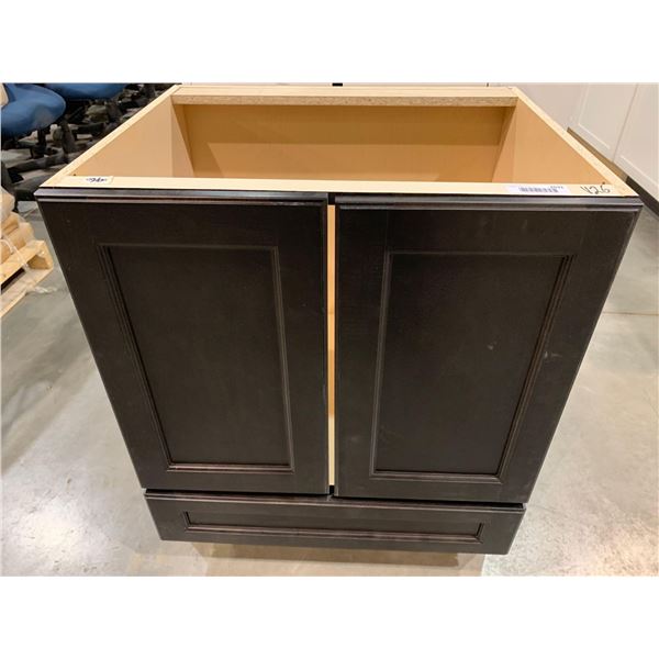 Maple 2 Door 26 " Vanity Cabinet Brown contoured doors